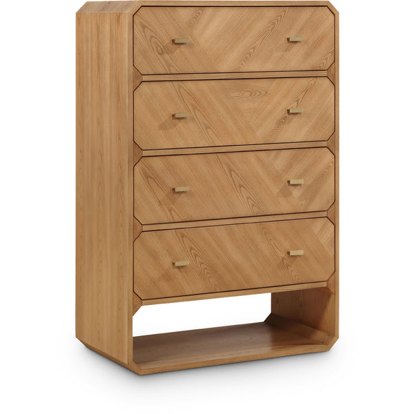 Meridian Parker Natural Ash Veneer Chest IMAGE 1