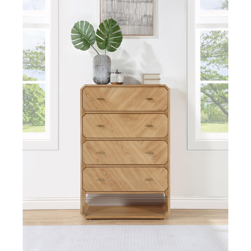 Meridian Parker Natural Ash Veneer Chest IMAGE 2