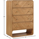 Meridian Parker Natural Ash Veneer Chest IMAGE 9