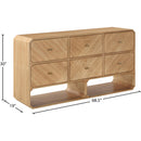 Meridian Parker Natural Ash Veneer Dresser IMAGE 11