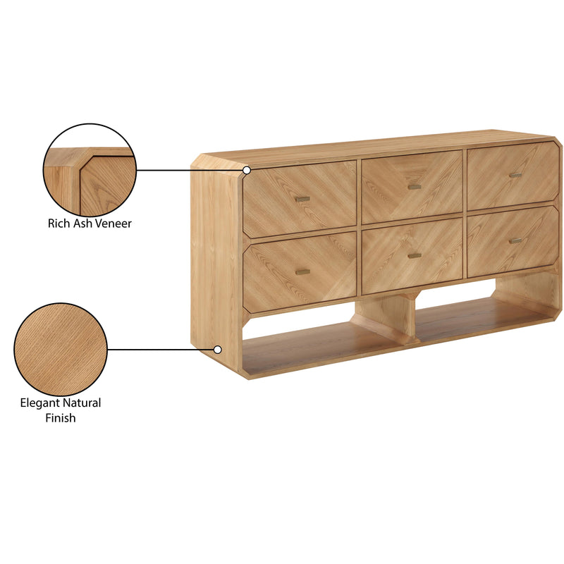 Meridian Parker Natural Ash Veneer Dresser IMAGE 12