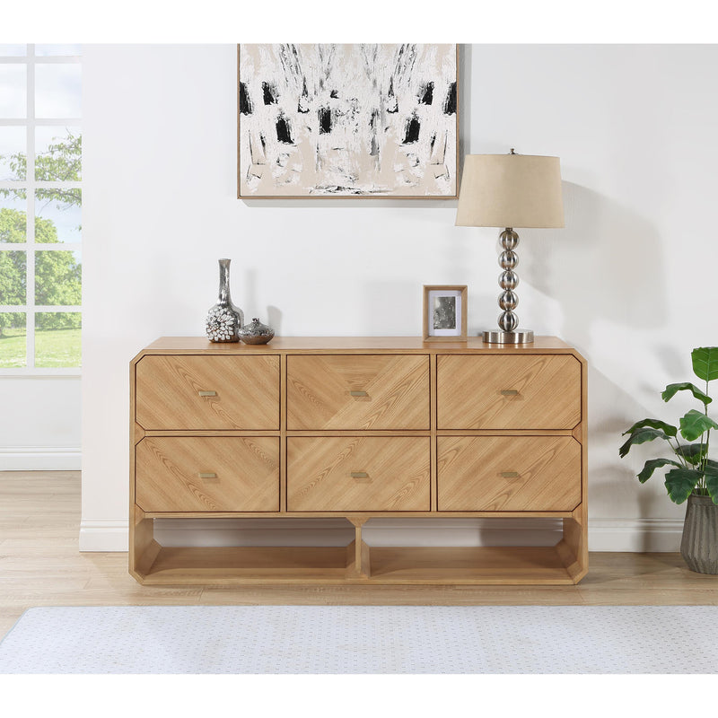 Meridian Parker Natural Ash Veneer Dresser IMAGE 2