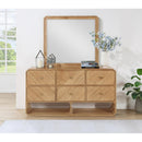 Meridian Parker Natural Rubberwood Mirror IMAGE 2