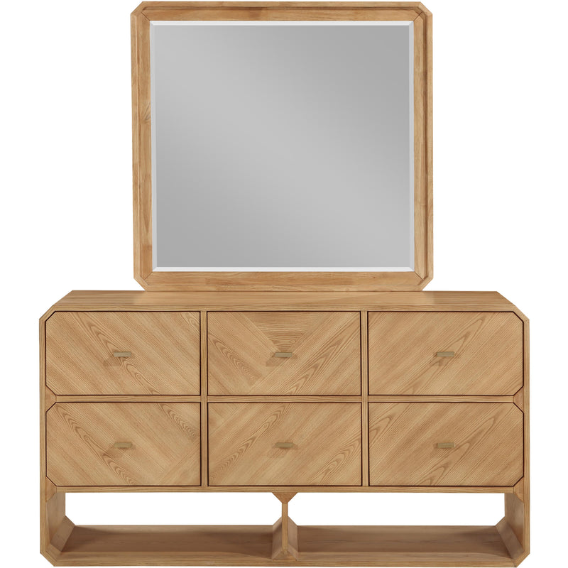 Meridian Parker Natural Rubberwood Mirror IMAGE 6