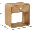 Meridian Parker Natural Ash Veneer Night stand IMAGE 9
