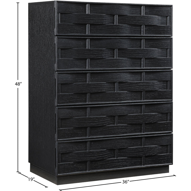 Meridian Weave Black Chest IMAGE 8