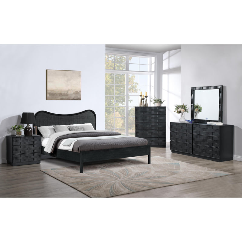 Meridian Weave Black Night Stand IMAGE 10