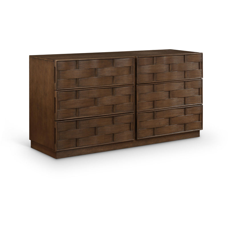 Meridian Weave Brown Dresser IMAGE 1