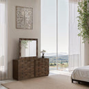 Meridian Weave Brown Mirror IMAGE 2