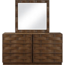 Meridian Weave Brown Mirror IMAGE 4