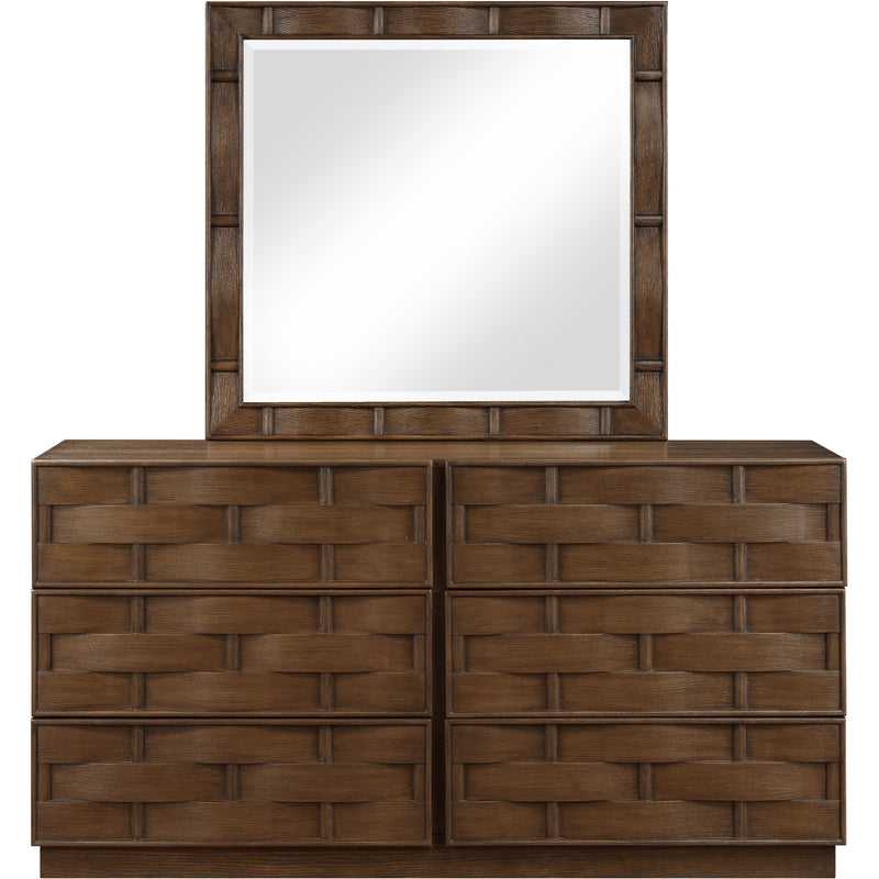 Meridian Weave Brown Mirror IMAGE 4