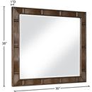 Meridian Weave Brown Mirror IMAGE 6