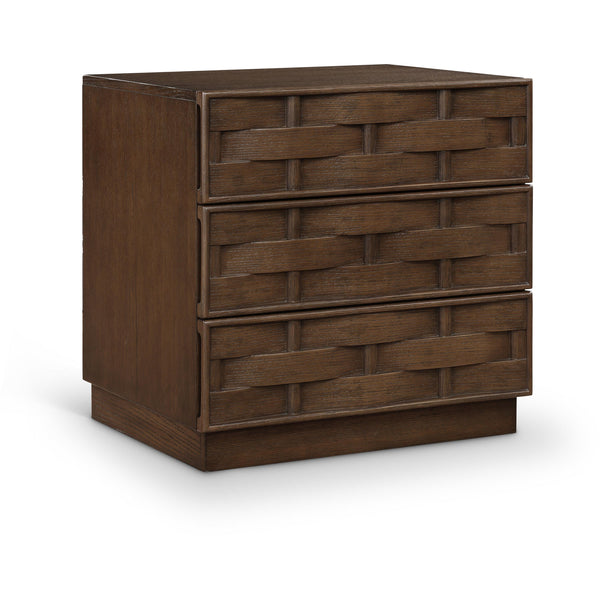 Meridian Weave Brown Night Stand IMAGE 1