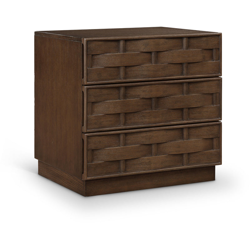Meridian Weave Brown Night Stand IMAGE 1