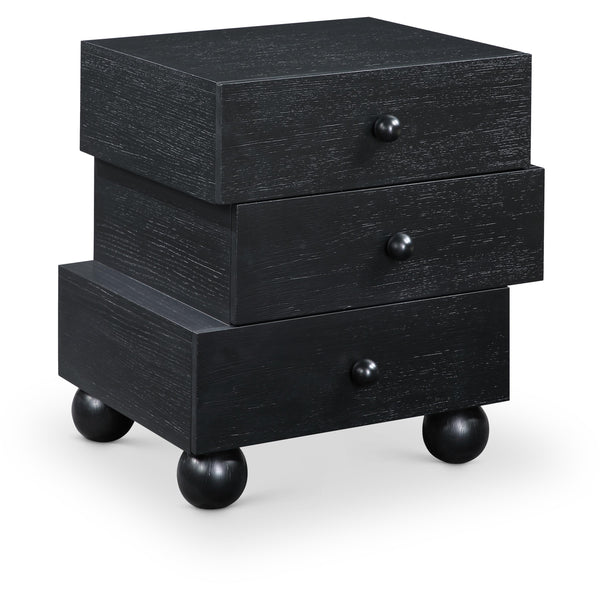Meridian Askew Black Night Stand IMAGE 1