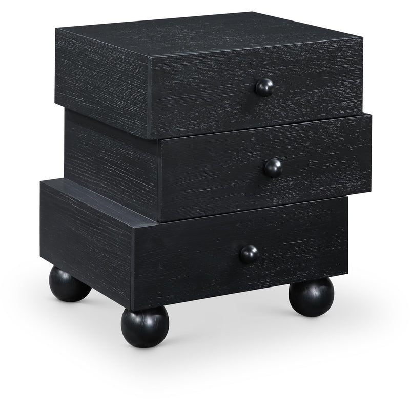 Meridian Askew Black Night Stand IMAGE 1