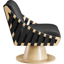 Meridian Millwin Black Vegan Leather Swivel Accent Chair IMAGE 4