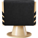 Meridian Millwin Black Vegan Leather Swivel Accent Chair IMAGE 5