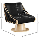 Meridian Millwin Black Vegan Leather Swivel Accent Chair IMAGE 7