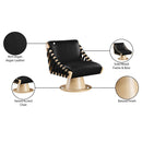 Meridian Millwin Black Vegan Leather Swivel Accent Chair IMAGE 8