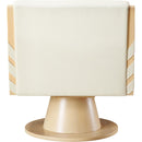 Meridian Millwin Cream Vegan Leather Swivel Accent Chair IMAGE 5