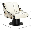 Meridian Millwin Cream Vegan Leather Swivel Accent Chair IMAGE 7