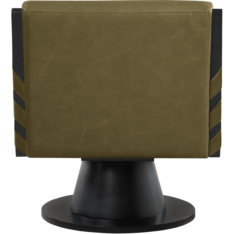 Meridian Millwin Olive Vegan Leather Swivel Accent Chair IMAGE 5