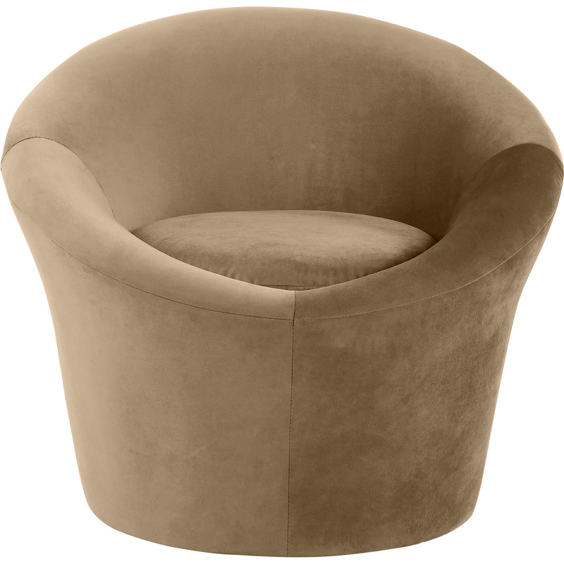 Meridian Tristan Beige Velvet Accent Chair IMAGE 3