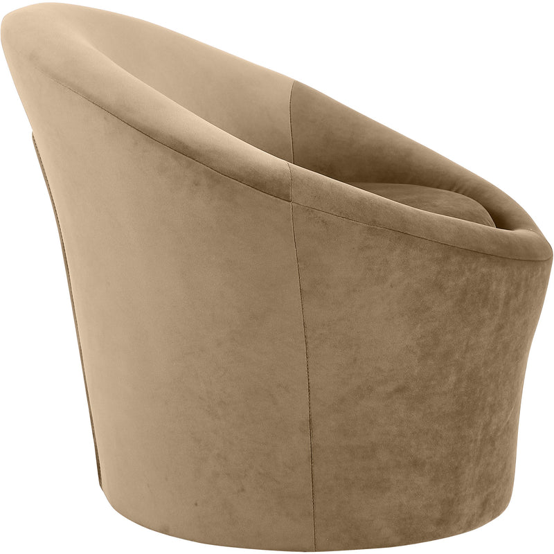 Meridian Tristan Beige Velvet Accent Chair IMAGE 4