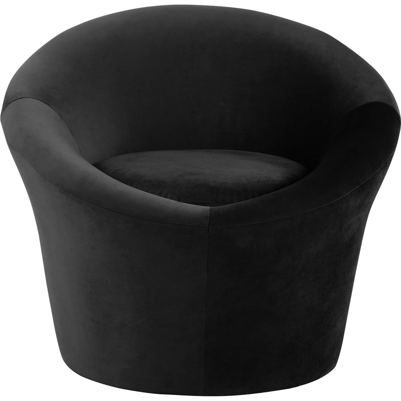 Meridian Tristan Black Velvet Accent Chair IMAGE 3