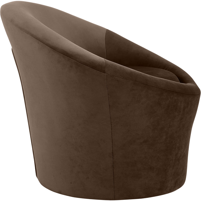 Meridian Tristan Brown Velvet Accent Chair IMAGE 4