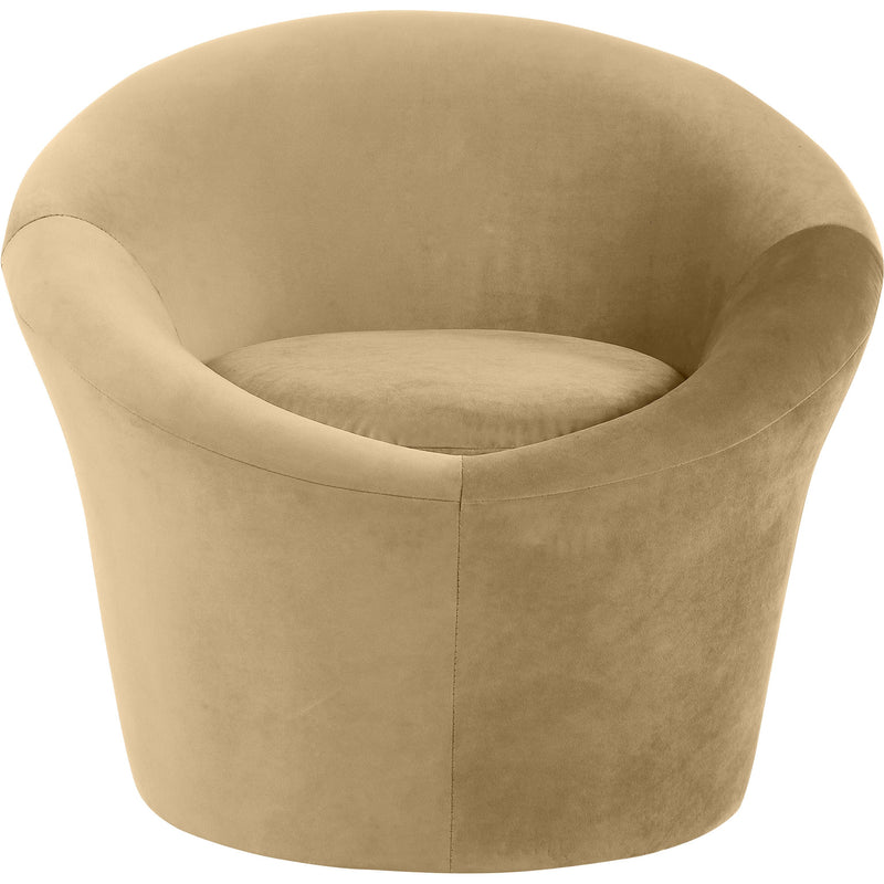 Meridian Tristan Camel Velvet Accent Chair IMAGE 3