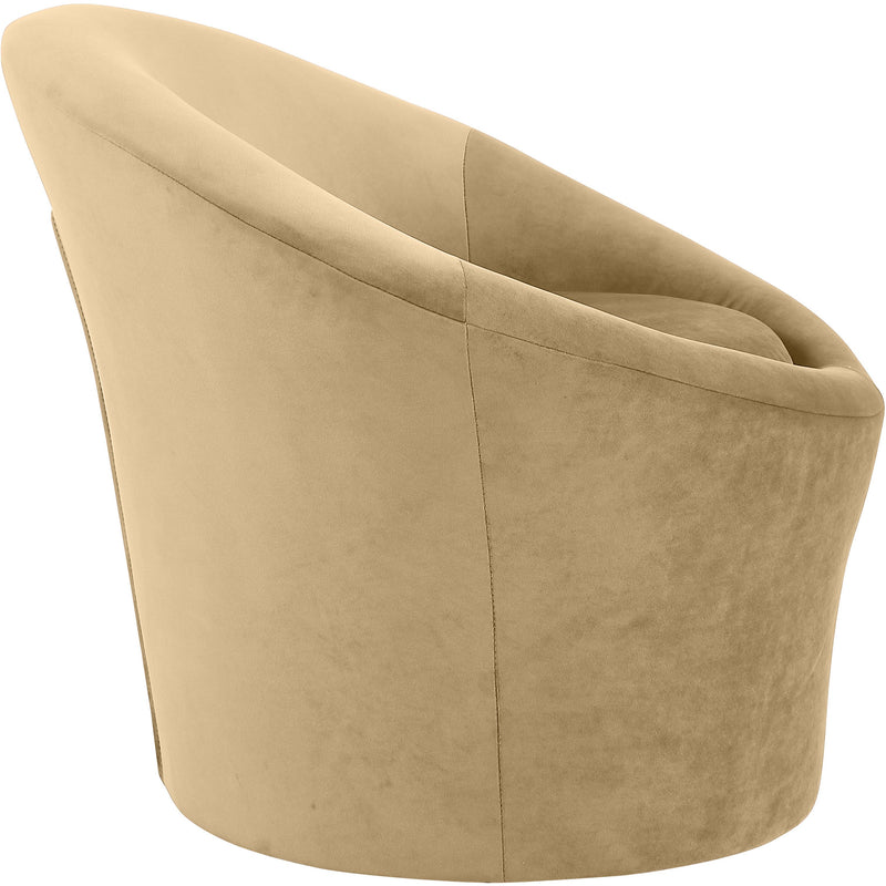 Meridian Tristan Camel Velvet Accent Chair IMAGE 4