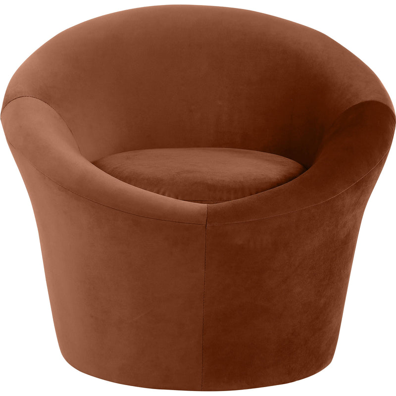 Meridian Tristan Cognac Velvet Accent Chair IMAGE 3