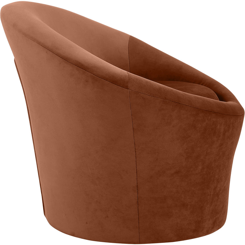 Meridian Tristan Cognac Velvet Accent Chair IMAGE 4