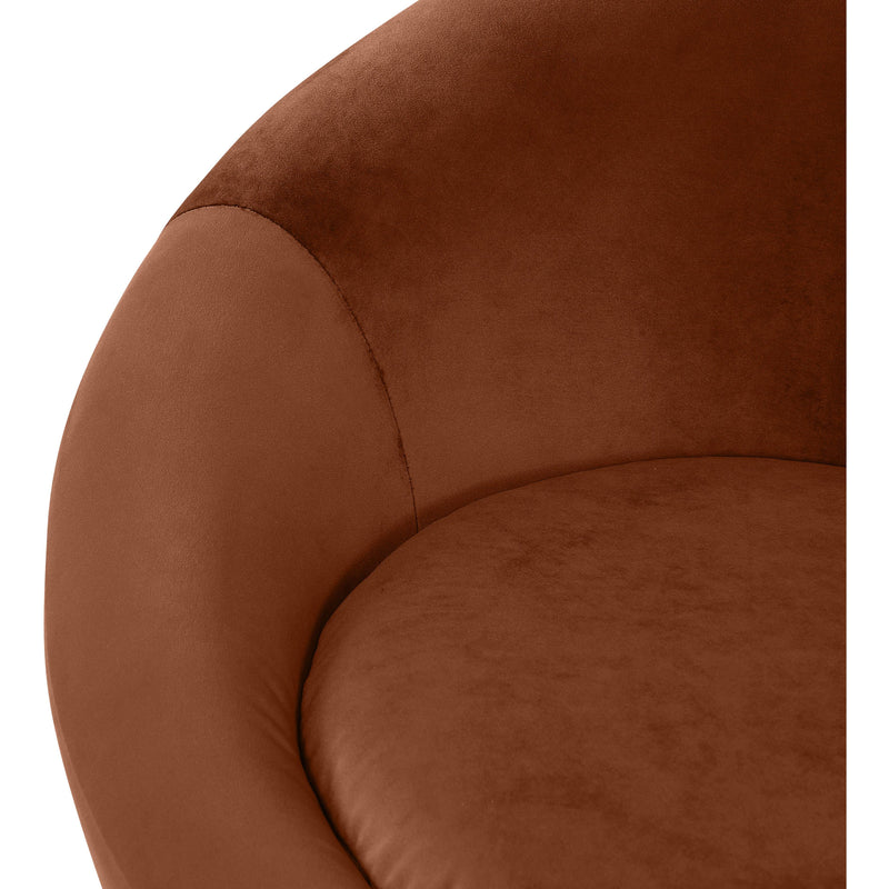 Meridian Tristan Cognac Velvet Accent Chair IMAGE 7