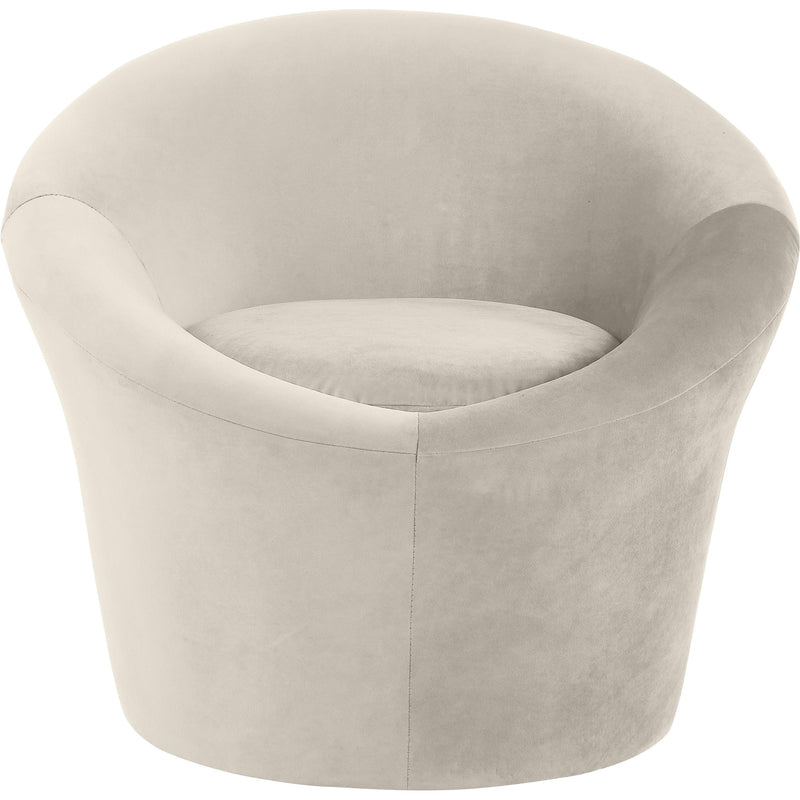 Meridian Tristan Cream Velvet Accent Chair IMAGE 3