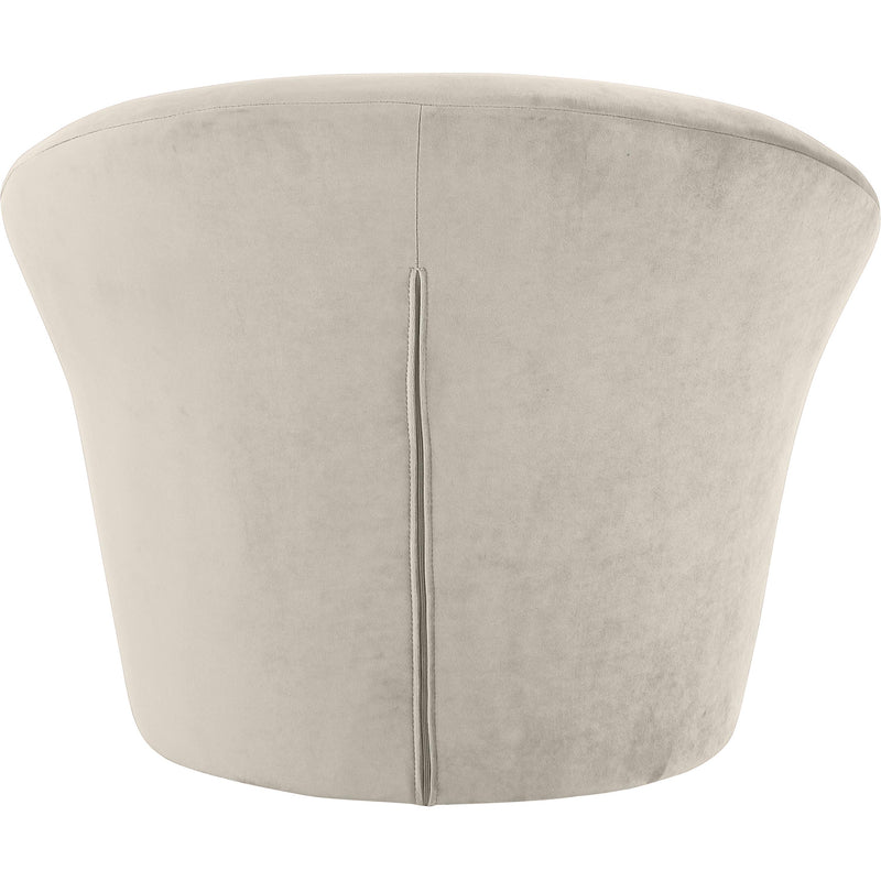 Meridian Tristan Cream Velvet Accent Chair IMAGE 5