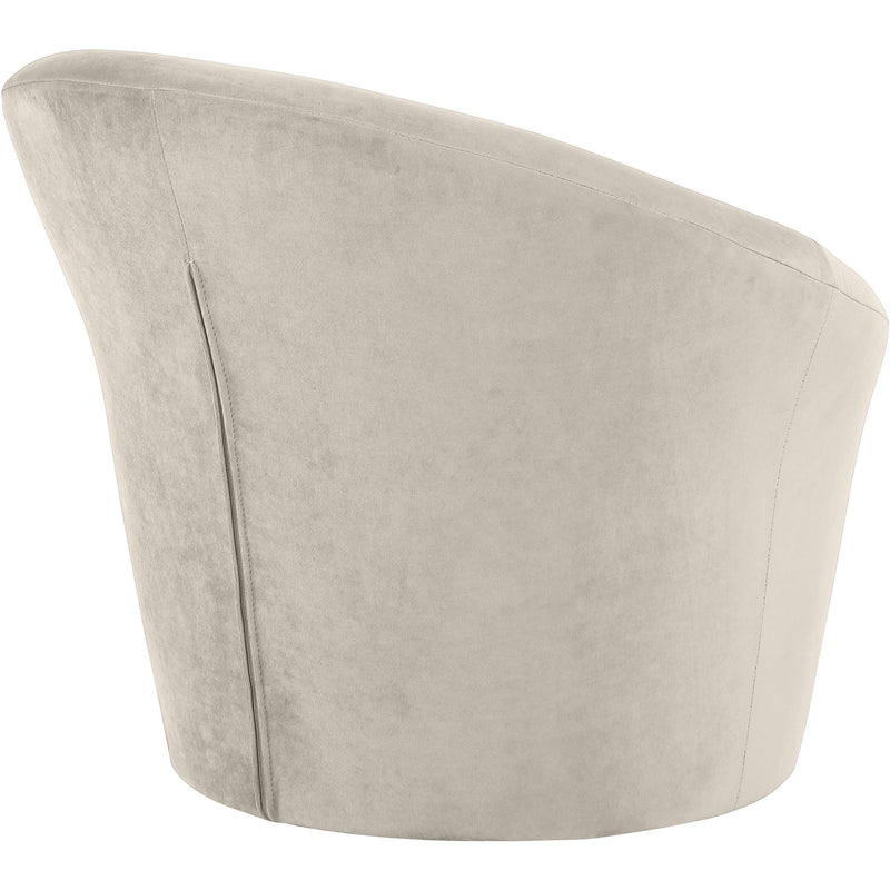 Meridian Tristan Cream Velvet Accent Chair IMAGE 6
