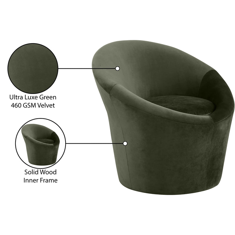 Meridian Tristan Green Velvet Accent Chair IMAGE 10