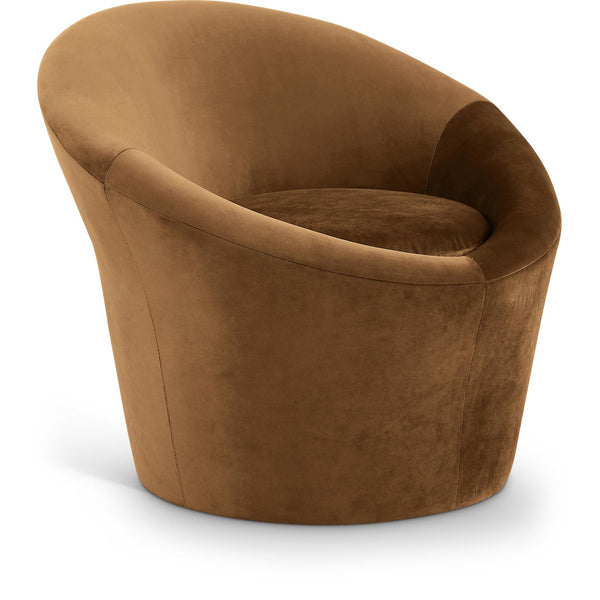 Meridian Tristan Saddle Velvet Accent Chair IMAGE 1