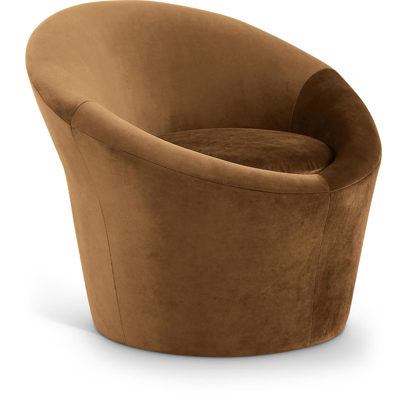 Meridian Tristan Saddle Velvet Accent Chair IMAGE 1