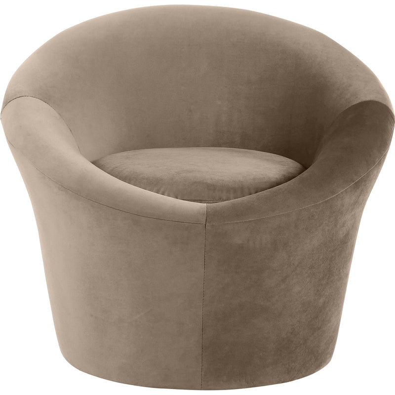 Meridian Tristan Taupe Velvet Accent Chair IMAGE 3