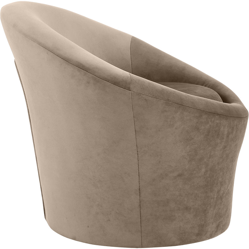 Meridian Tristan Taupe Velvet Accent Chair IMAGE 4