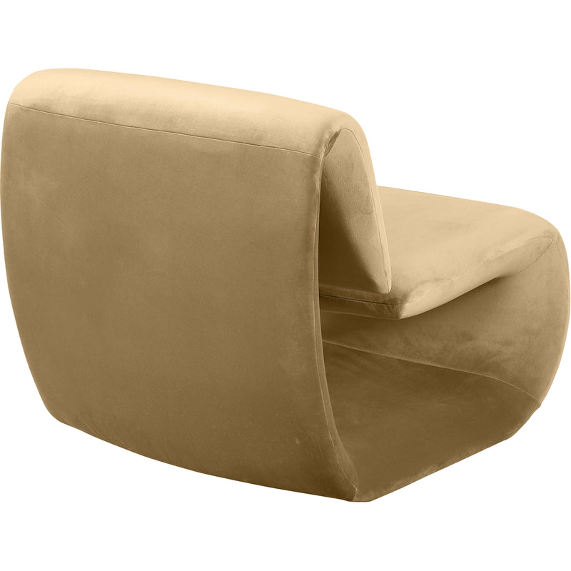 Meridian Nouveau Camel Velvet Accent Chair IMAGE 6