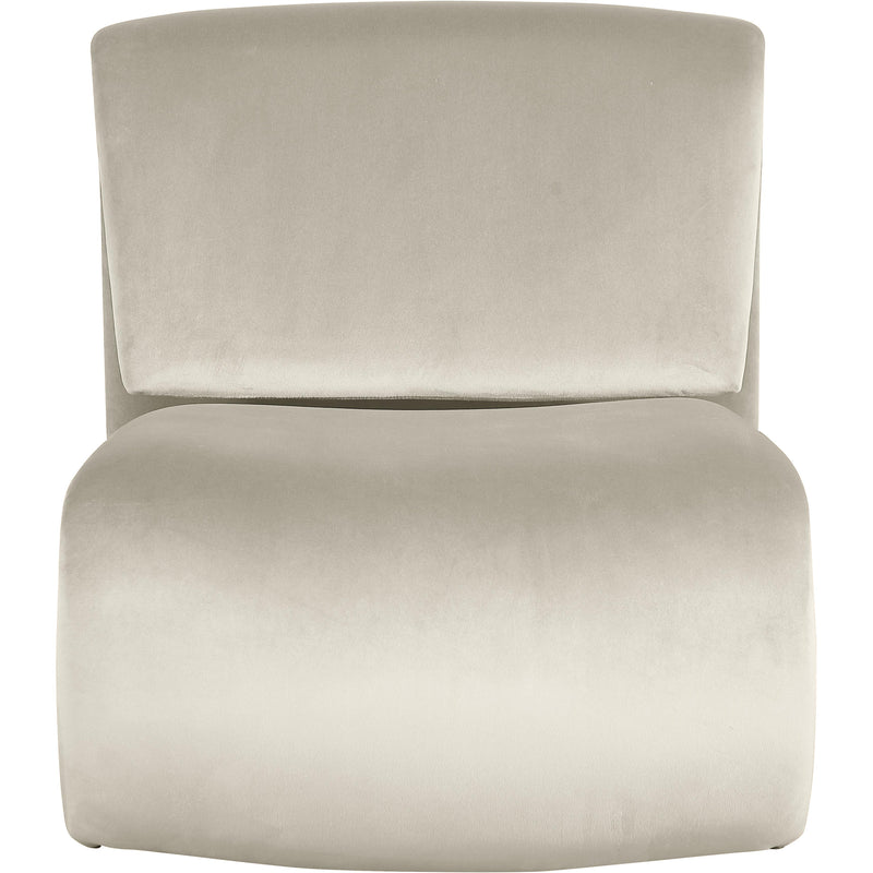 Meridian Nouveau Cream Velvet Accent Chair IMAGE 3
