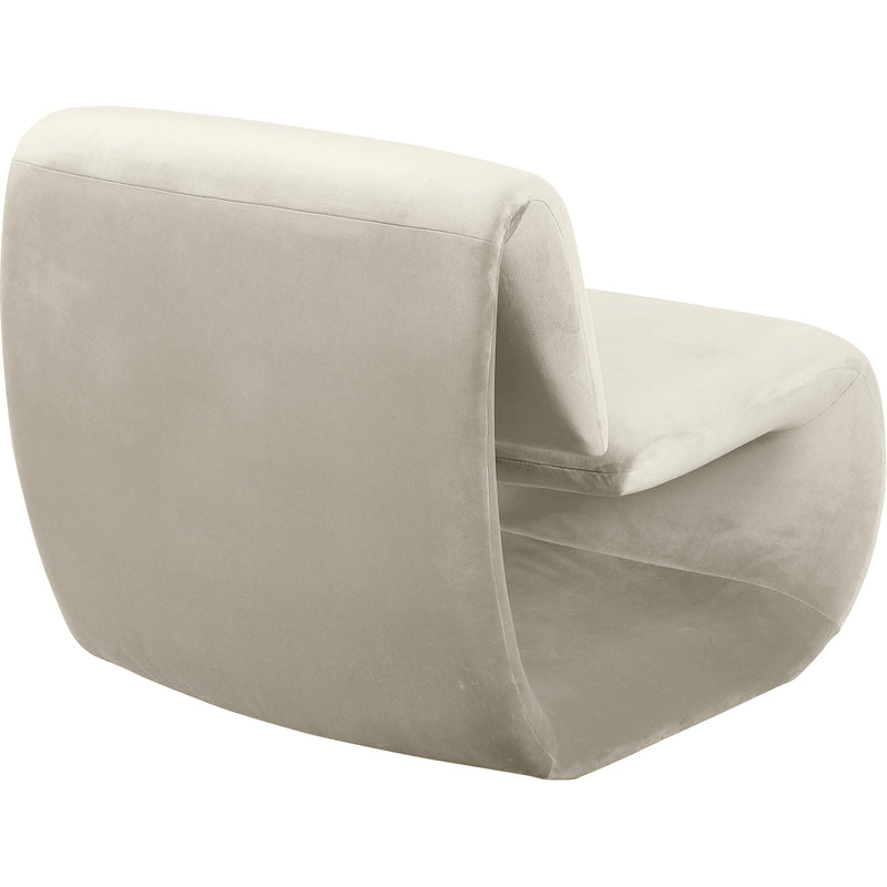 Meridian Nouveau Cream Velvet Accent Chair IMAGE 6