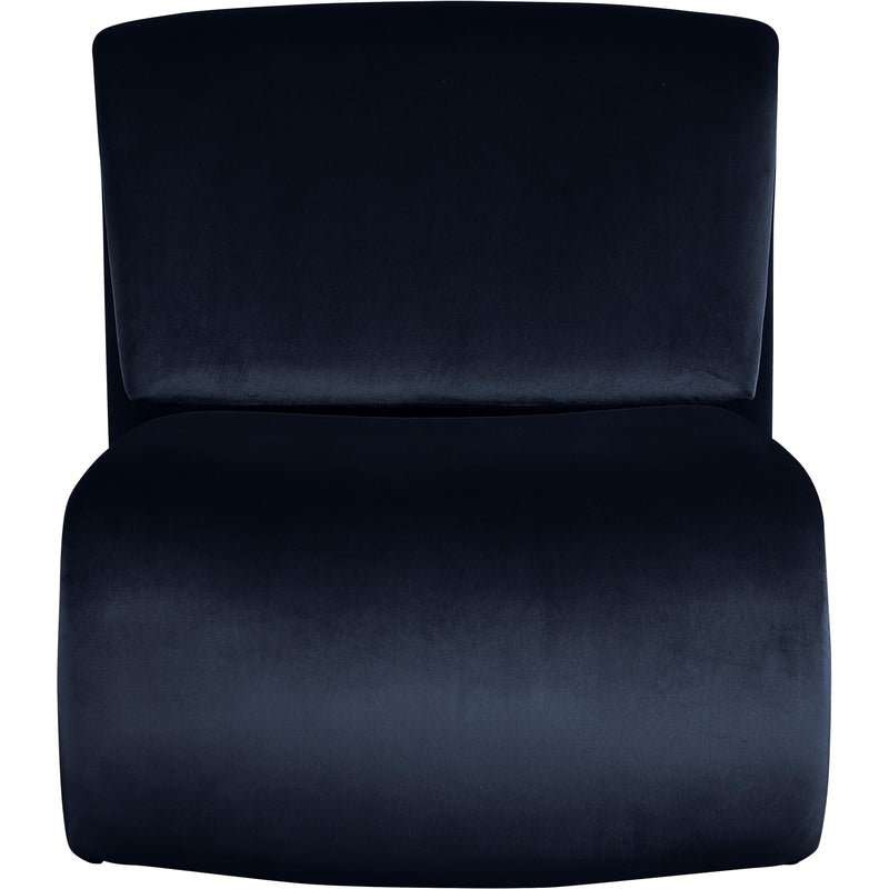 Meridian Nouveau Navy Velvet Accent Chair IMAGE 3