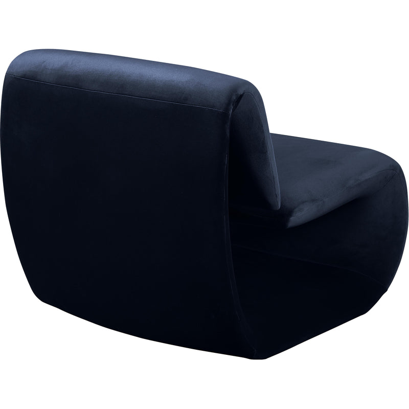 Meridian Nouveau Navy Velvet Accent Chair IMAGE 6