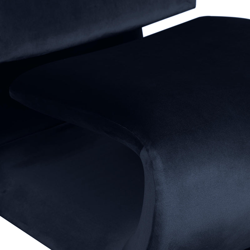 Meridian Nouveau Navy Velvet Accent Chair IMAGE 7